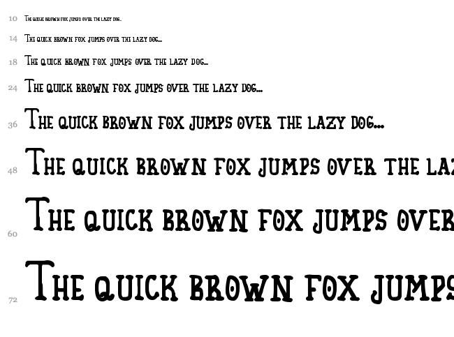 Homespun font waterfall